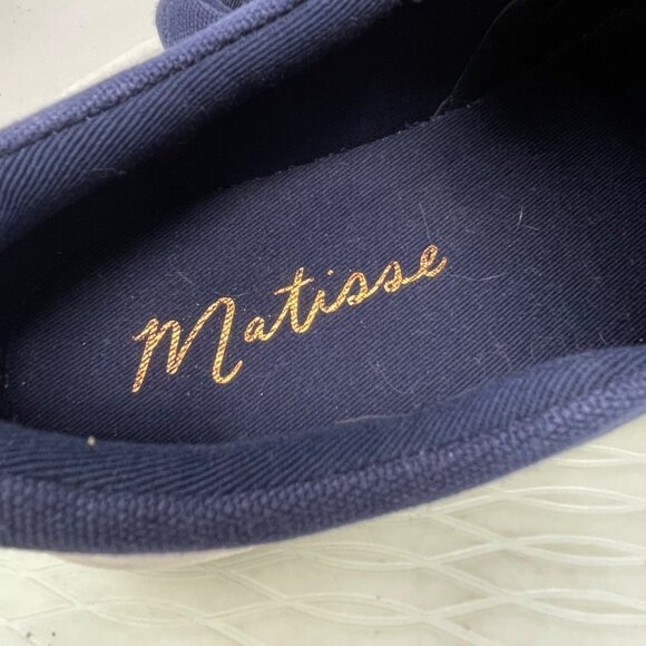 Coconuts by Matisse ShoesSize 9.5 Harry Sneakers Slip On Navy Textile Shoes NEW - Picture 6 of 8